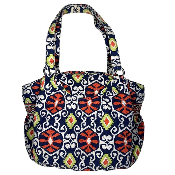 EUC Vera Bradley Sun Valley Glenna Large Double Shoulder Strap Satchel Daily Bag - Picture 1 of 8